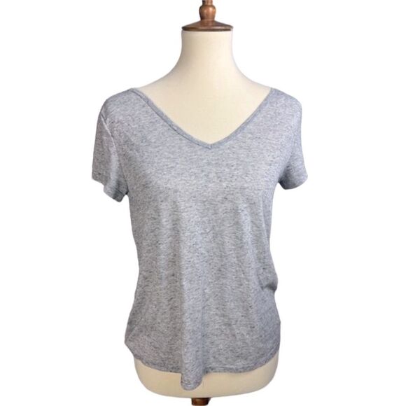 Victoria’s Secret Marled Gray V-Neck Top - Picture 1 of 7